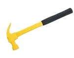 Steel handle with rubber grip