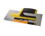 Hand Trowel — D-handle, yellow/black PP+TPR grip, stainless steel blade