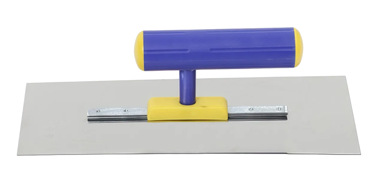 Plastering Trowel — T-handle, purple/yellow